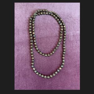 Charcoal/Black Mother Pear Necklace